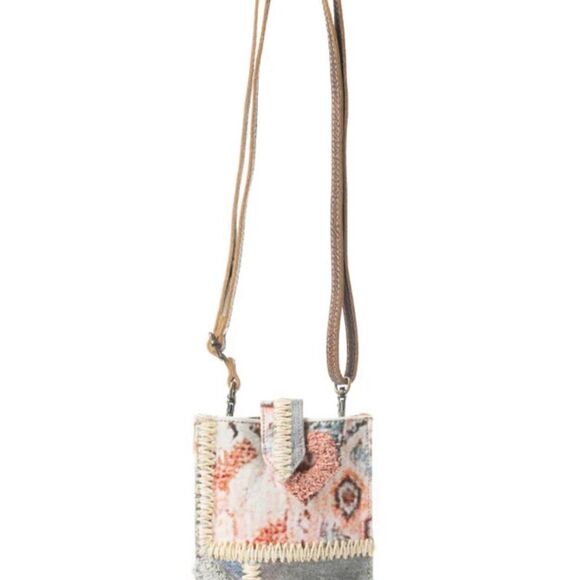 Myra Desert Sage Fringe Cell Phone Bag - Picture 9 of 10